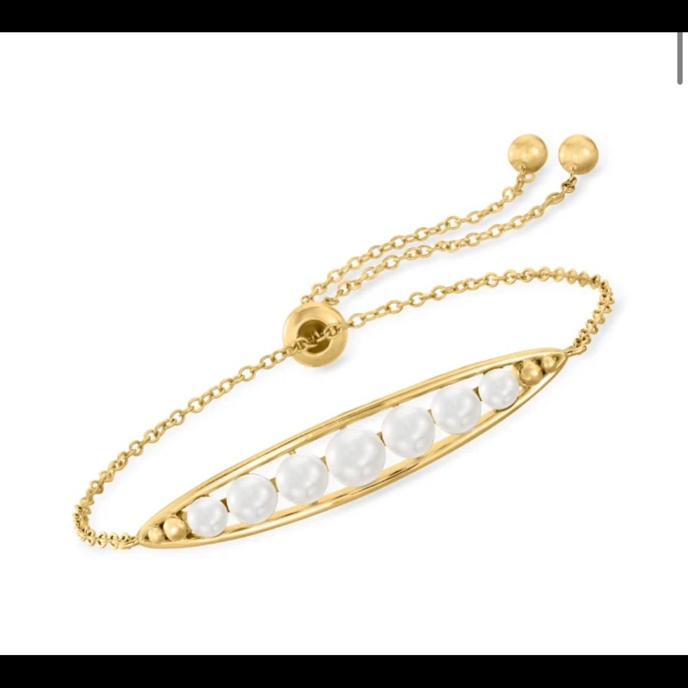 BRAND NEW 18kt gold pearl bracelet